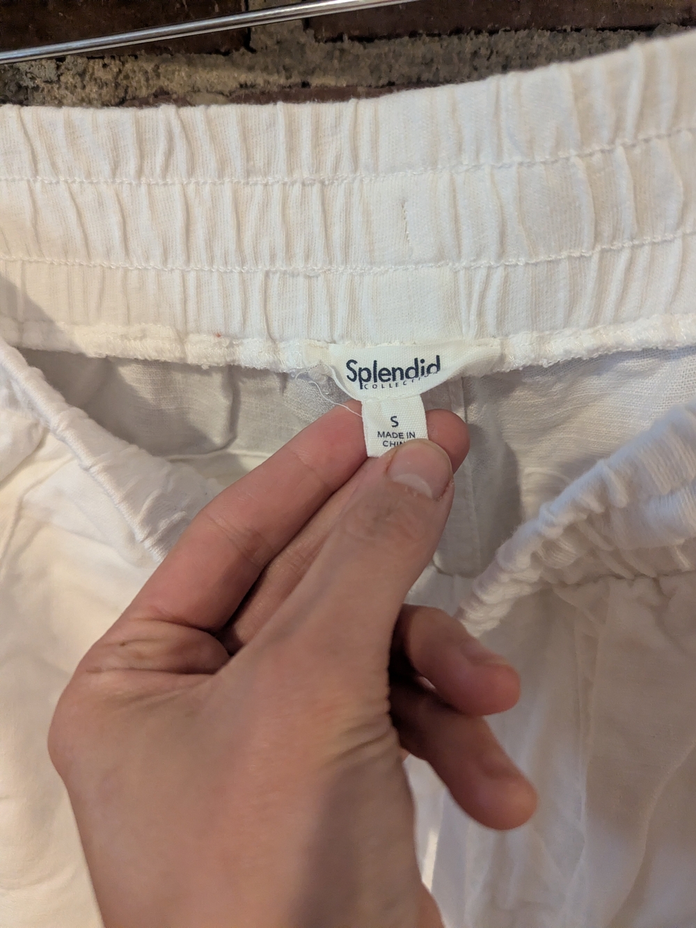 Splendid White Drawstring Joggers - Picture 2 of 3